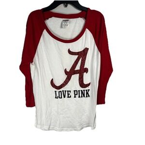Alabama Crimson Tide Women's Victoria's Secret  3/4 Sleeve Tee -‎ Size M -